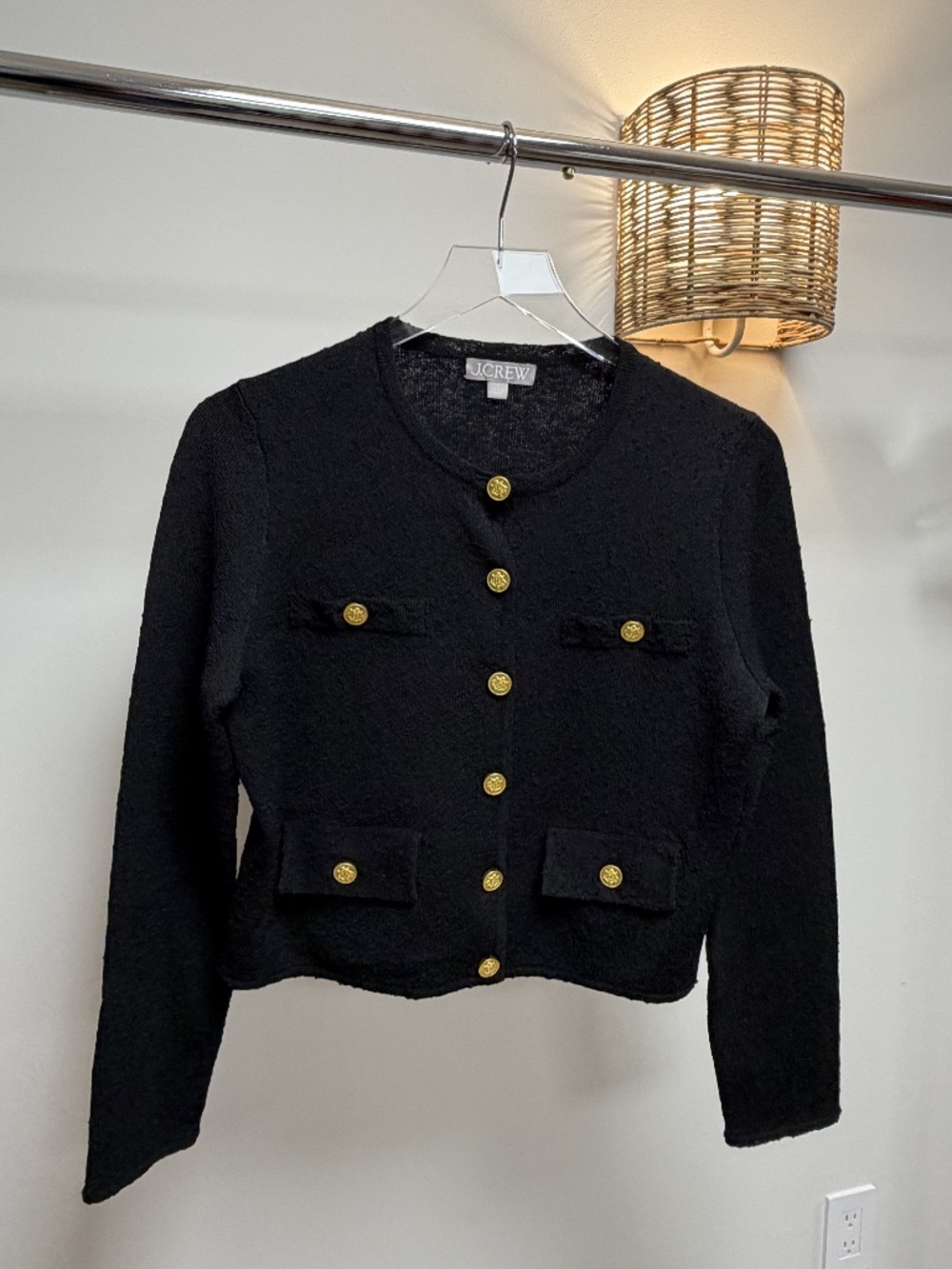 J.Crew Black Bouclé Lady Jacket